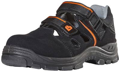 Safety Perforated Sandal Work Shoes Boots  Workwear Black 